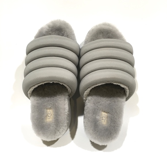 UGG Maxi Slide Platform Puffer Sandals -Grey -Women’s US 9 -NEW - Picture 6 of 7